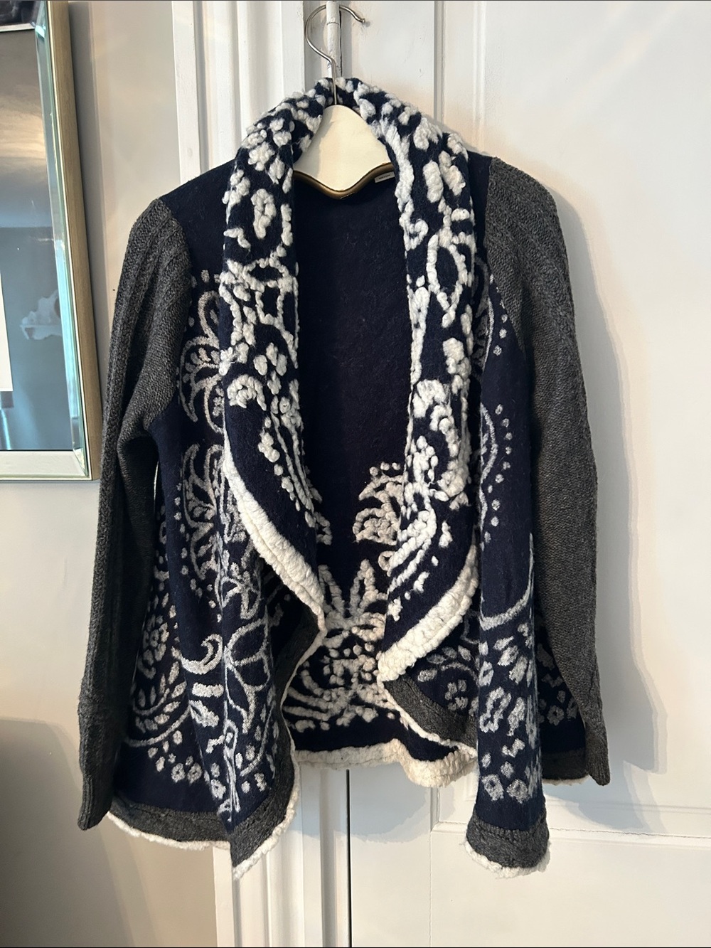 Sleeping in snow cardigan